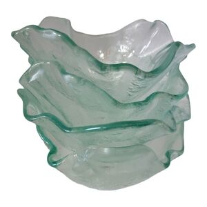 Set Of 4 Elite Art Glass Inc EJ Midgley Art Glass Dish